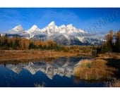 Teton Reflections - Limited Edition Photo - 12x16" Matted
