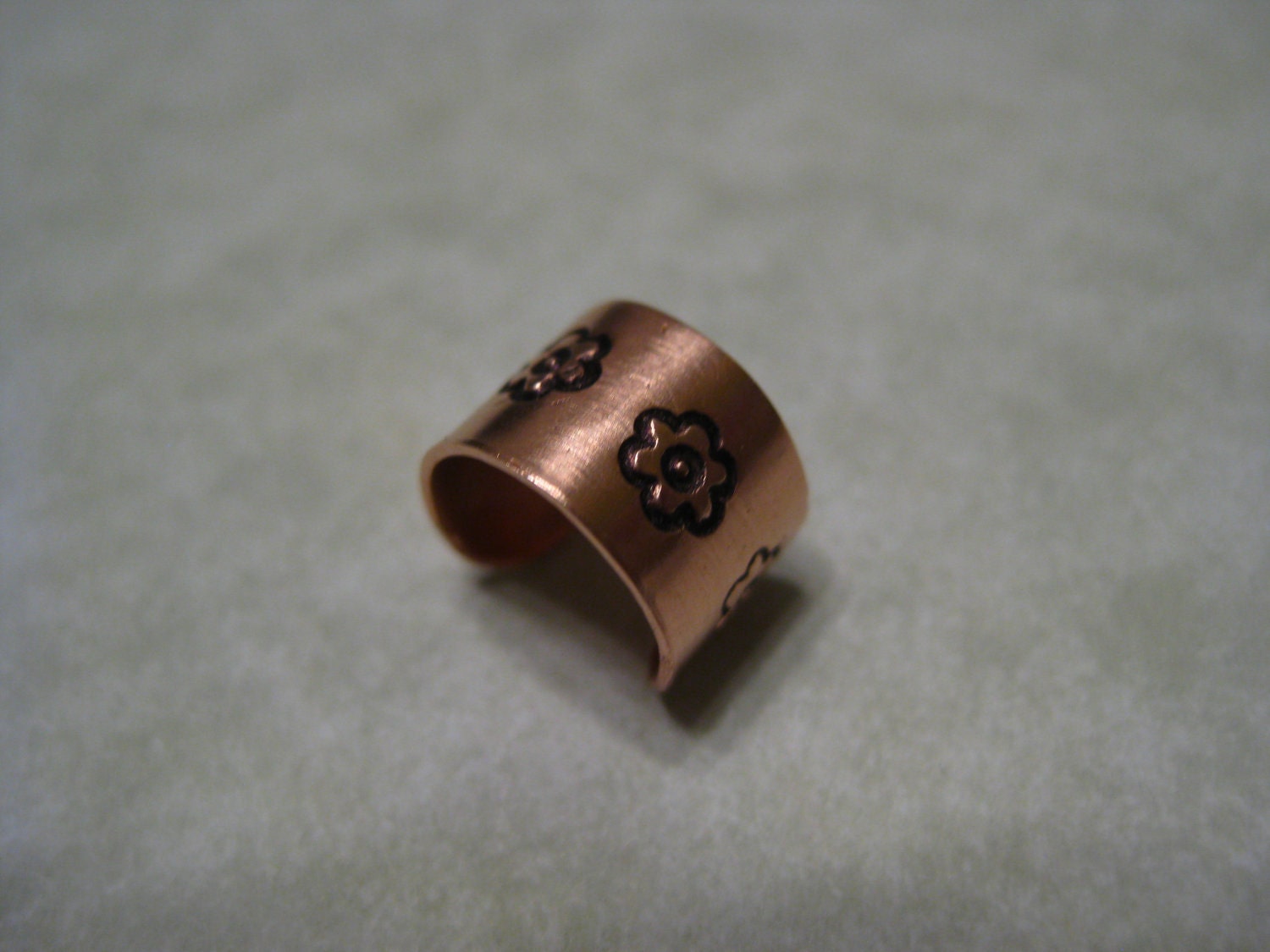 Flowers Copper Ear Cuff