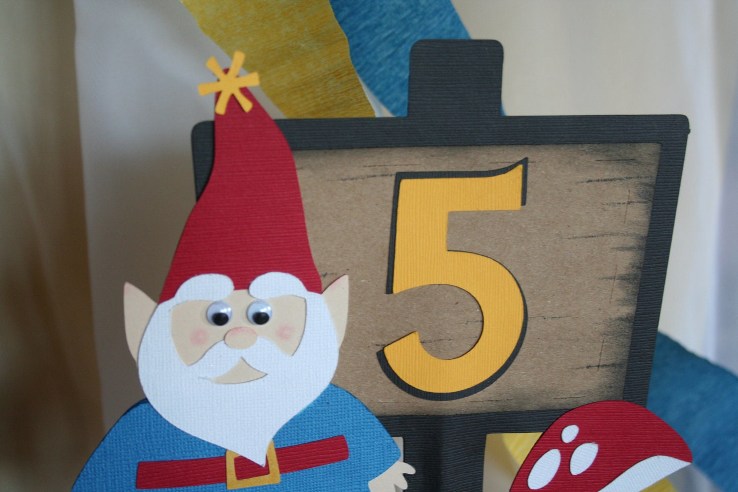 Birthday Cake Topper - Gnome Personalized
