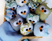 9 lovely blue owls or you can choose any color you want