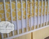Custom Baby Crib Bedding- Design Your Own- Taza in Yellow