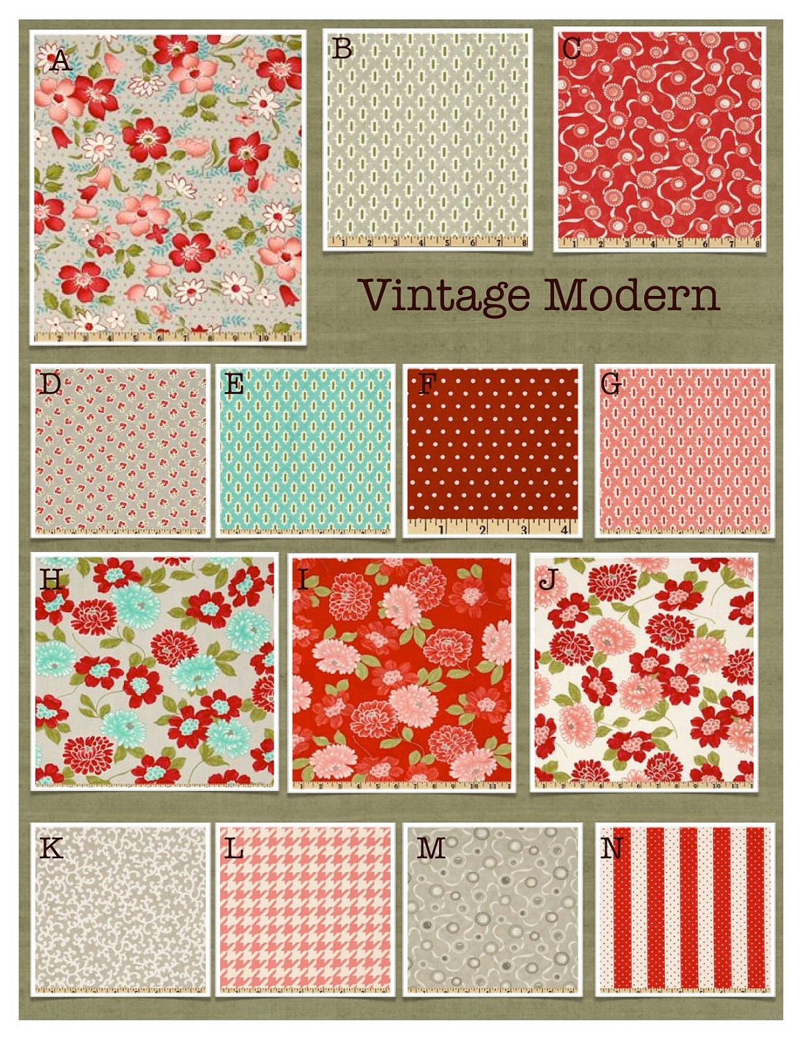 Custom Baby Crib Bedding -Design Your Own-  Vintage Modern