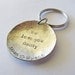 Personalized Key Chain with Round Silver Disc