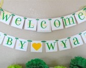 baby shower banner WELCOME BABY custom with name