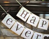 Wedding Banner Happily Ever After ...CUSTOM colors wedding sign, photo prop