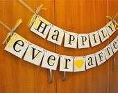 Happily Ever After banner...CUSTOM colors wedding sign