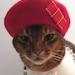 Red Beret with grosgrain ribbon bow