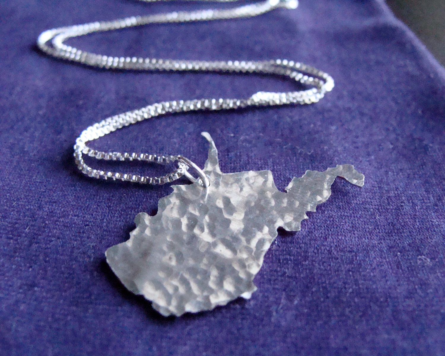 West Virginia State Necklace (sterling silver)