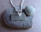 Tiny Kansas State Necklace (sterling silver)
