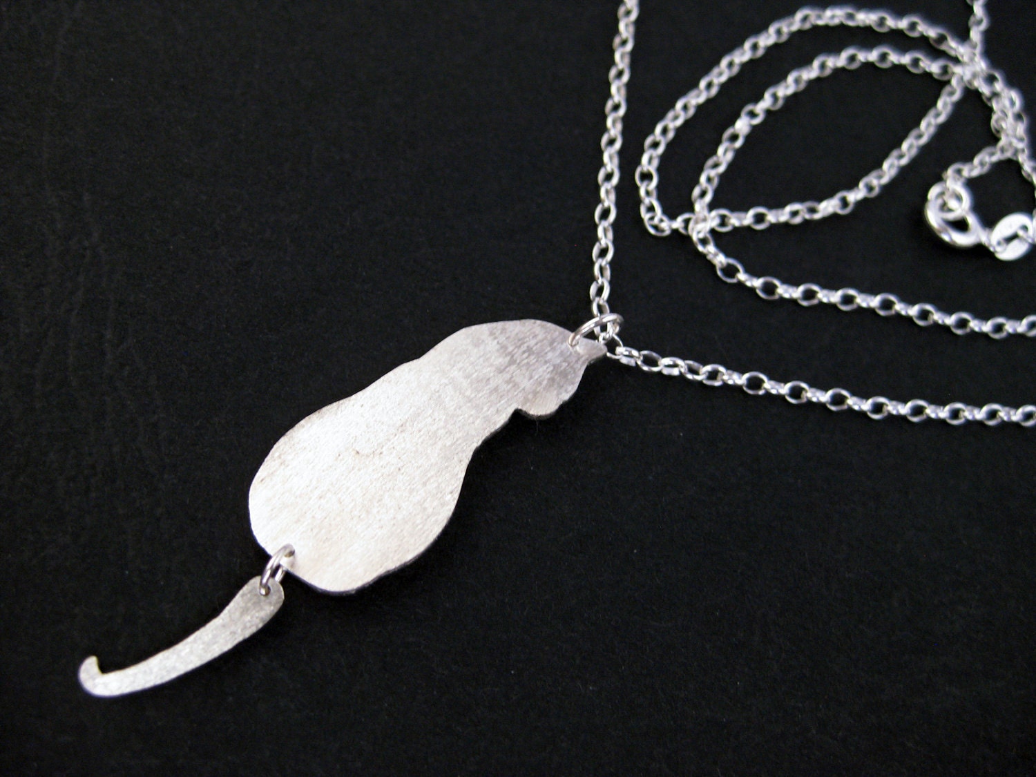 Cat Necklace - Fun Quirky Cat Pendant 925 Sterling Silver Jewelry - Cat Lover Gift