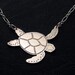 Sea Turtle Necklace - Sterling Silver Turtle Pendant - Ocean Jewelry