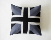 Linen decorative pillow by Lovely Home Idea. Union Jack dark