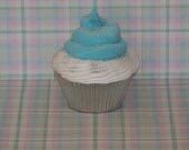 FAKE CUPCAKE, Tiffany Blue and White Frosting, Silver Liner, great for Photo Props, Weddings,  Birthday Party Decorations, Home Display
