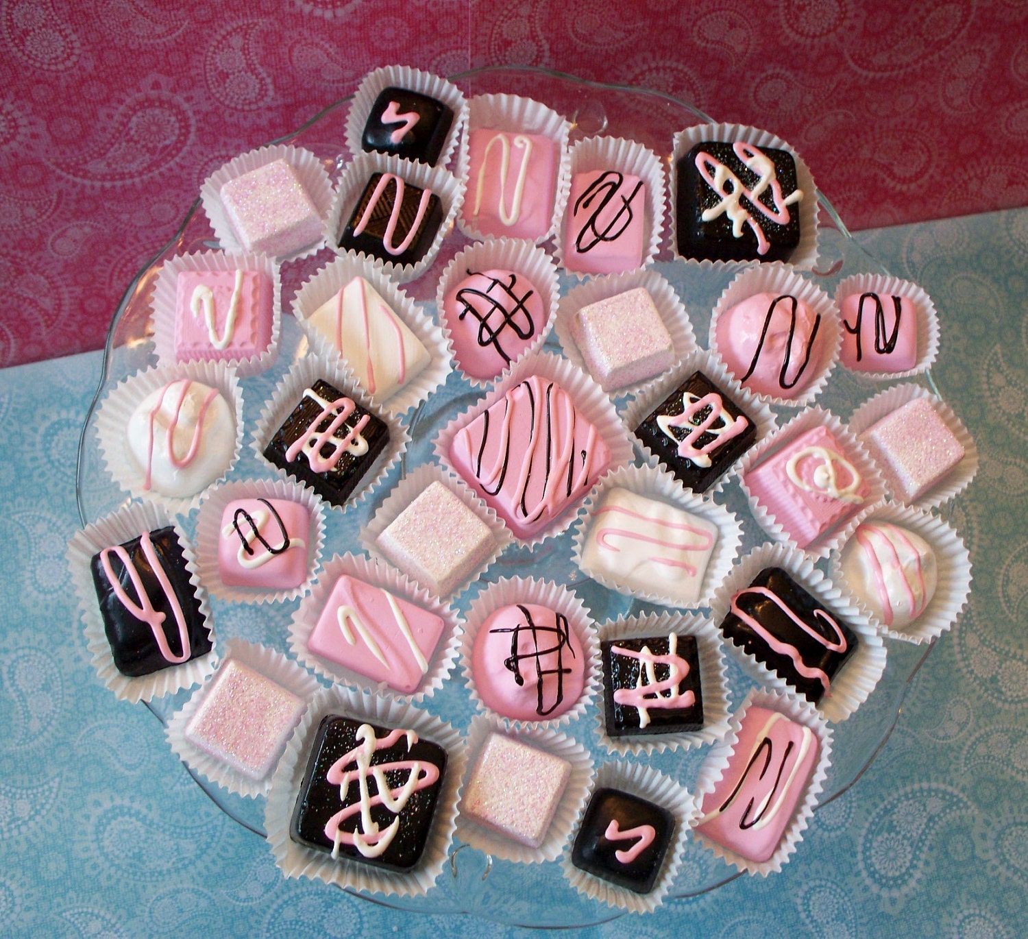 Choose any 12 Fake Faux Chocolates Candy Candies great Centerpiece Party Decor Display House Home Stage French Shabby Chic Cottage