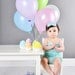 6 Faux Fake Standard Cupcakes Pastel Summer Colors for Birthday Photo Props, Party Decor, Baby Shower, Cupcake Toppers, Wrappers