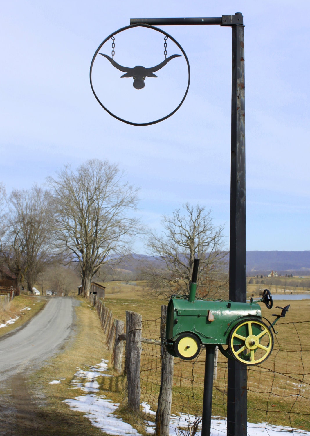 Tractor Mailbox, near Lewisburg, WV, 5 x 7 fine art photo, signed