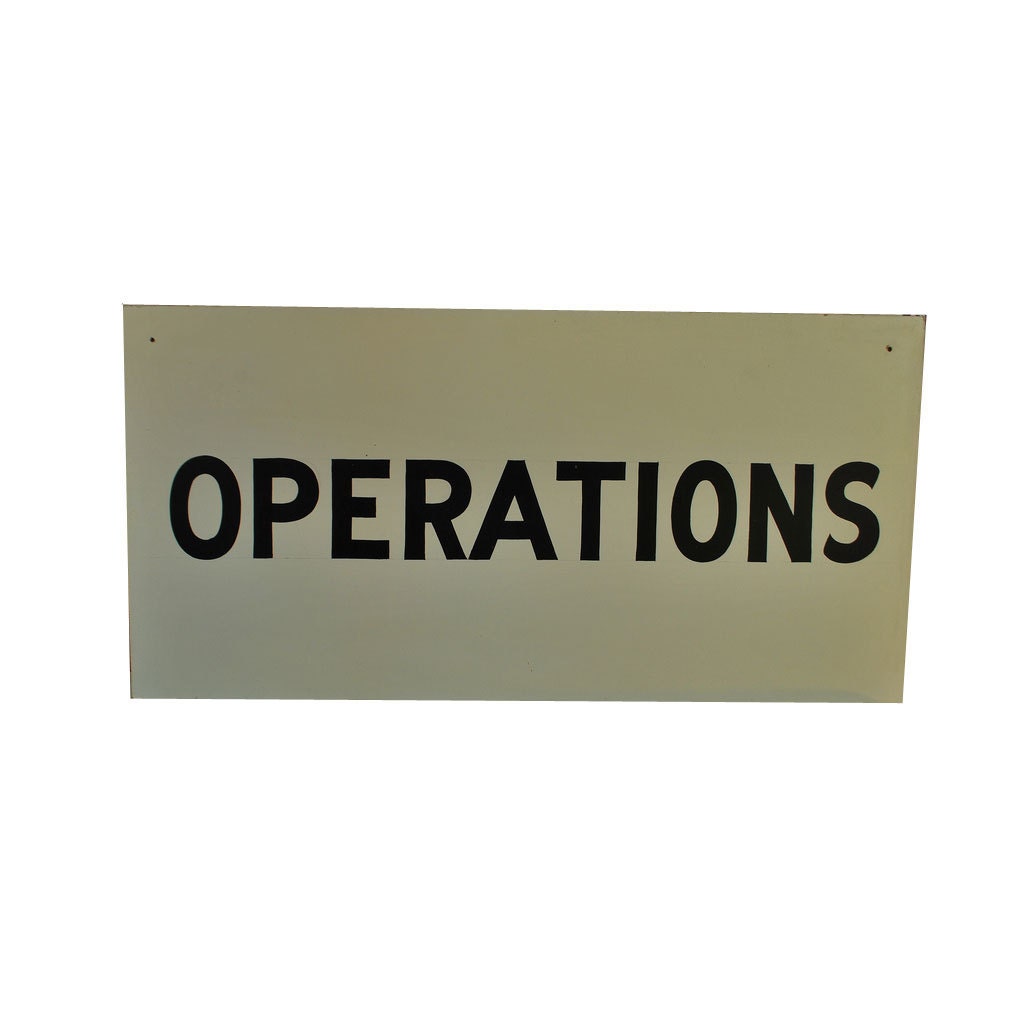 Operations Sign / Handpainted Sign / Civil Service Signage