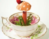 Vintage Teacup Mushroom