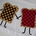 Tea Towel Peanut Butter & Jelly Kitchen Cotton Huck Towel -  Wedding or Anniversary Gift