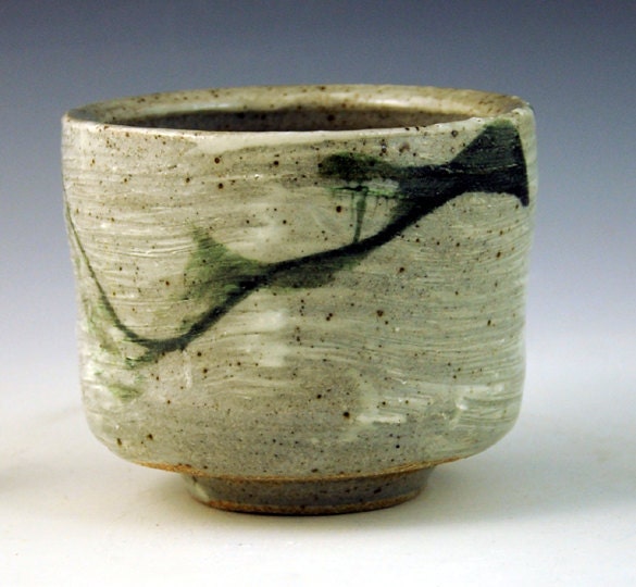 teabowl stoneware with brushwork