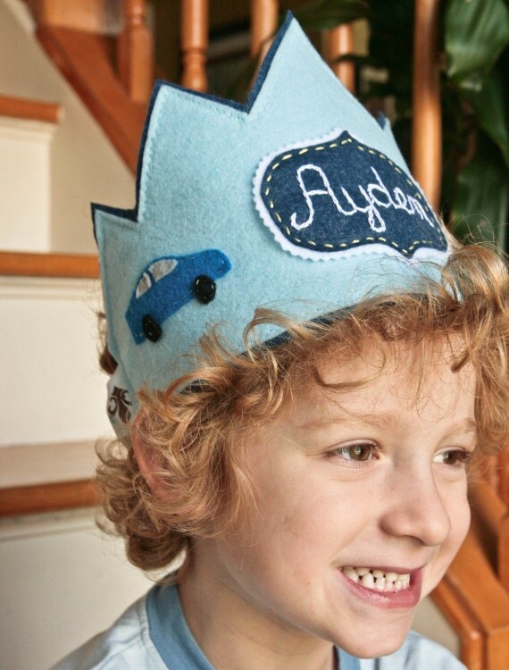 Personalized Car Crown, Boy Birthday Party Il_570xn
