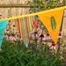 Surf Party Flags, Summer Banner, Turquoise Orange Beach House Garland, Custom Bunting