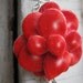 Silhouette Necklace Girl with Red Balloons Whimsical Sky Black