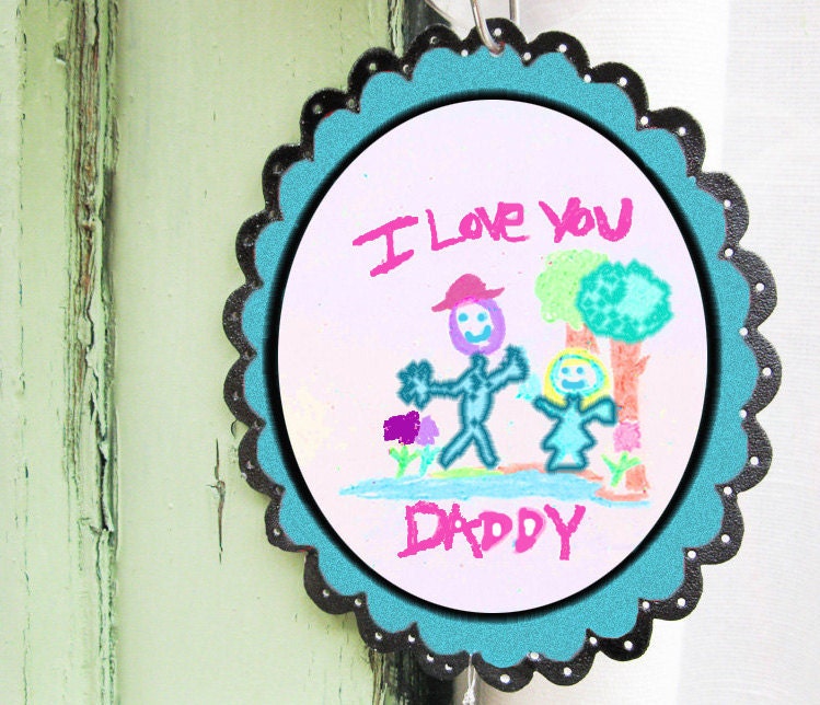 Personalized Men Father's Day Gift Your Baby's Drawing Made Into A Sun Catcher Ornament