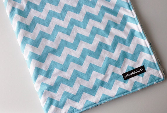 Design Your Own Chevron Baby Blanket, Medium Chevrons By Riley Blake and White Bubble Dot Minky