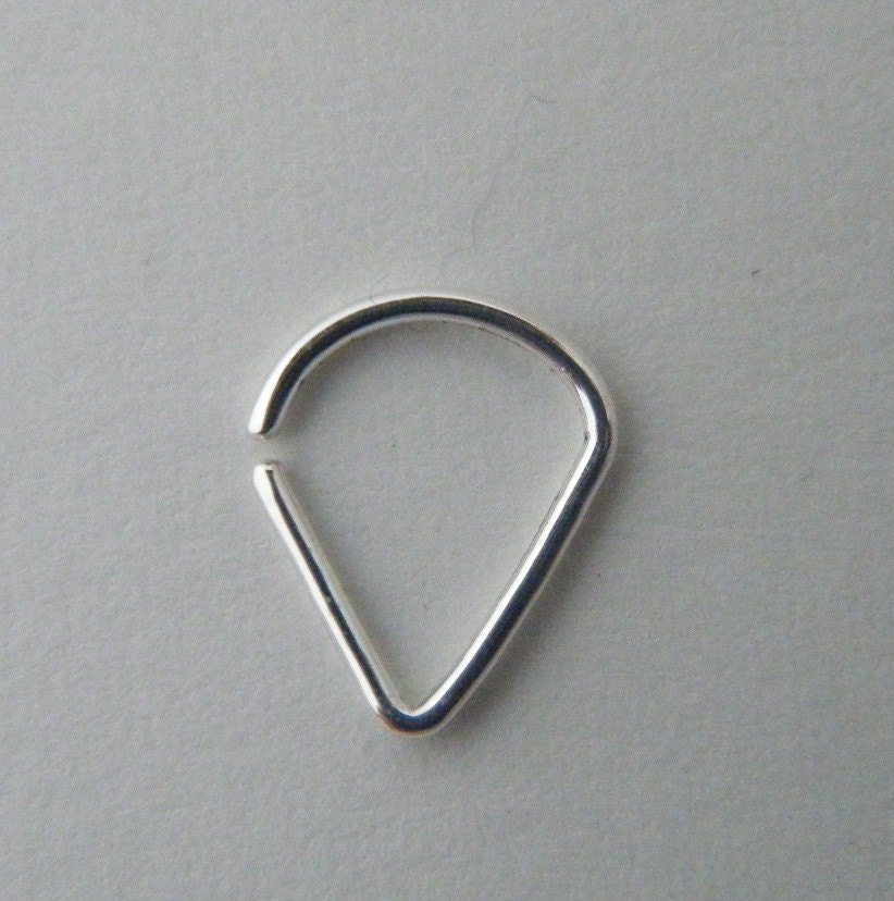 Silver Teardrop Hoop IN STOCK