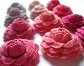 Flower Embellishments - Custom Colors Dozen Handmade 1" Rickrack Mini Roses Perfect for scrapbooking, sewing, buttons, jewelry
