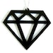 XL Black acrylic scene Diamond Cut Out necklace