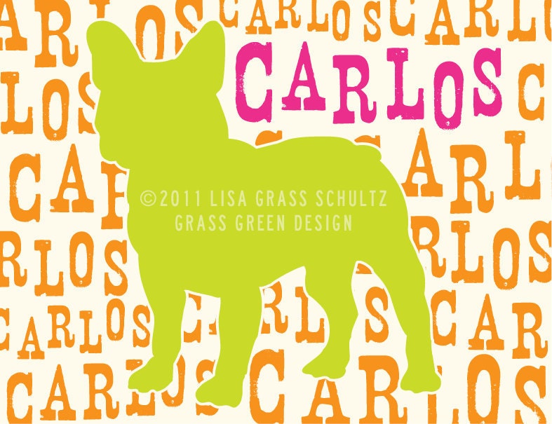 Custom Dog Silhouette Print 8x10 - The PERFECT GIFT or Christmas Present