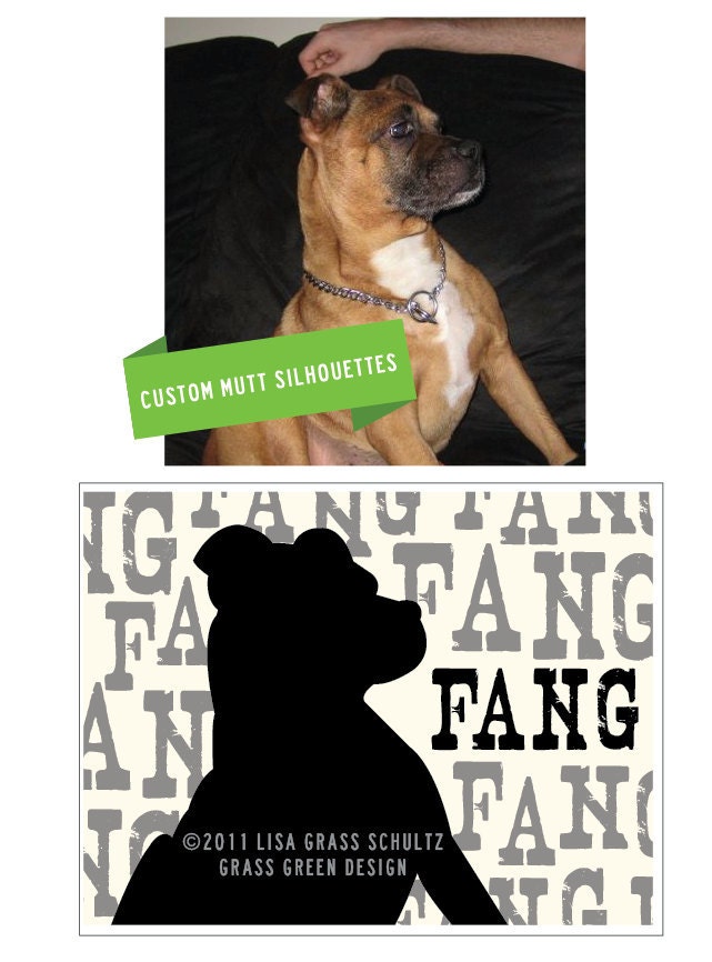 Custom Dog Silhouette Print 8x10 - The PERFECT GIFT or Christmas Present