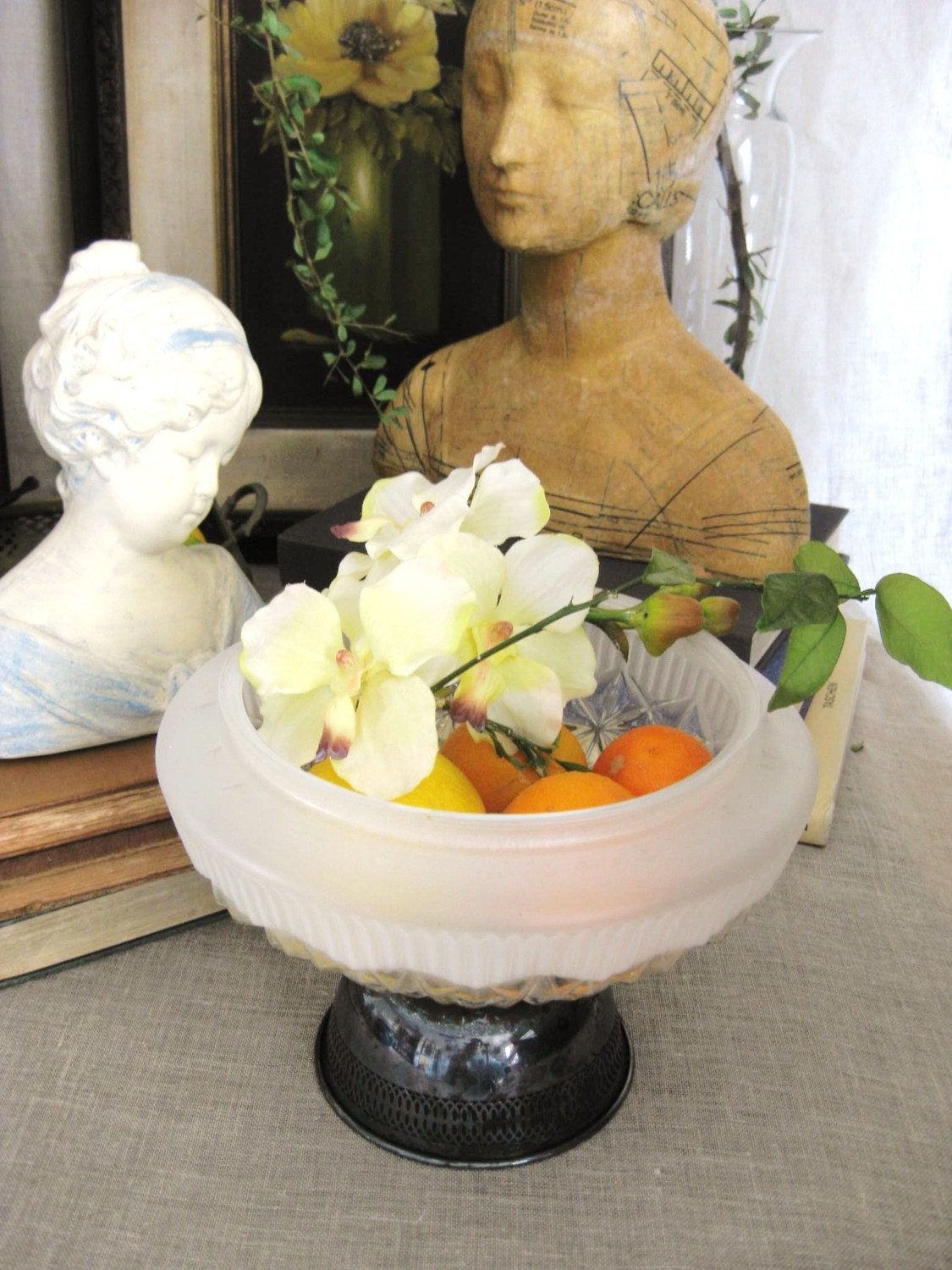 40% off Entire Shop - Antique Glass Lamp Shade- Lamp Supply