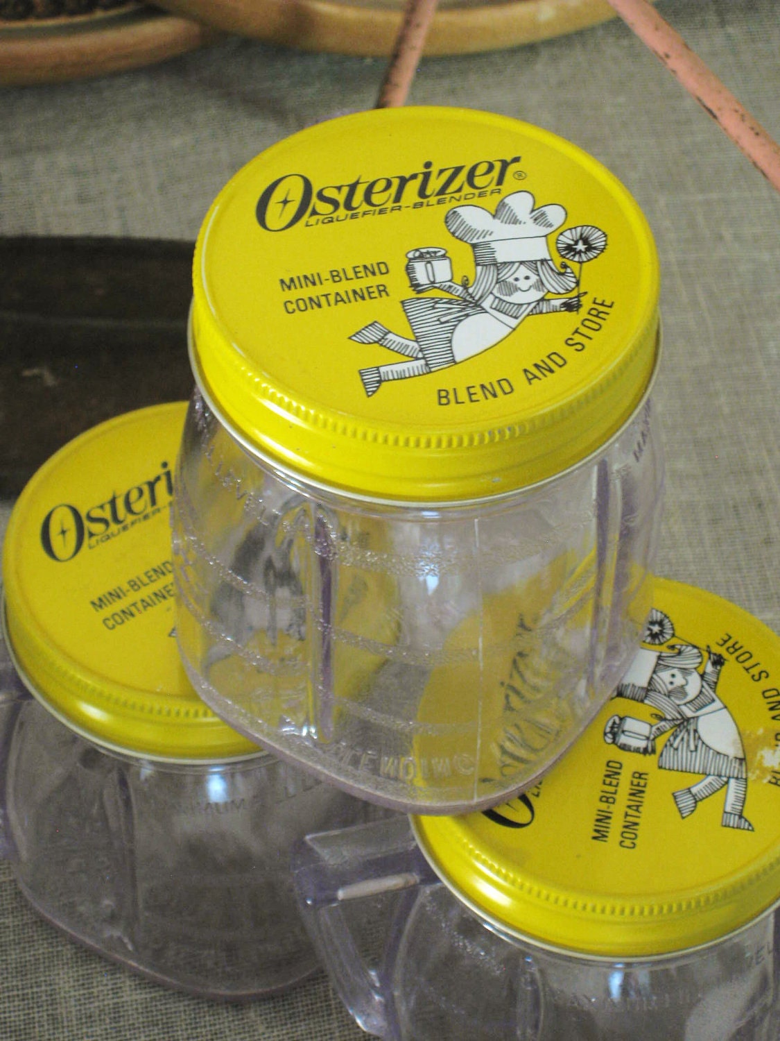 40% off Entire Shop - Vintage Osterizer Blend and Store Jars- Odd Bits/ Assemblage
