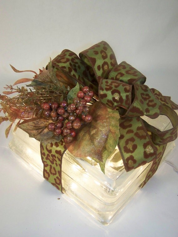 Christmas glass block kraft kube