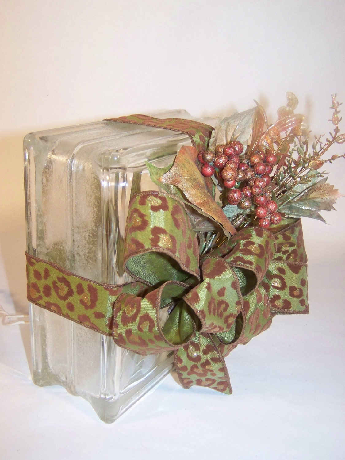 Christmas glass block kraft kube