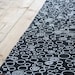 Fabric Table Runner - Black with White Circles - FREE US SHIPPING