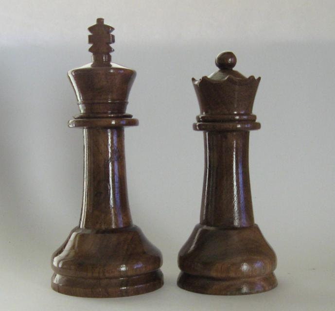 Chess Piece Wedding Cake Toppers handmade on etsy by Jim ArnoldsChessSets