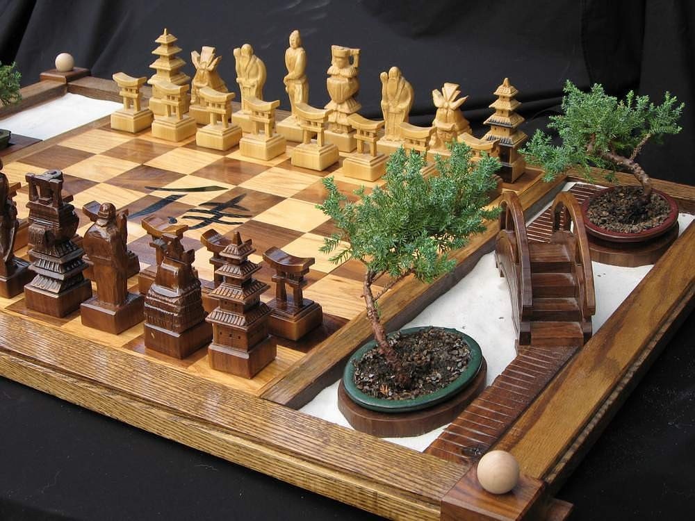 Handmade Samurai Chess Set on etsy