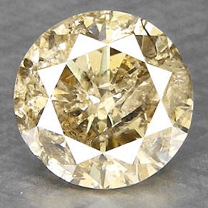 Reserved for Cee Natural Champagne Colored Round Brilliant Cut Diamond .35 Ct 4 MM Brazil Non Traditional