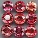 Reserved For Huang Natural Fancy Pinkish Orange Color Sapphires Round Cut 9 Pc Lot 3.30 Carat T.W. 4 MM Ea. Best as Faceted Cabs