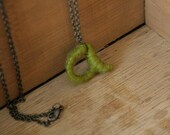 Avacado "a" Initial Necklace by AFineTangle