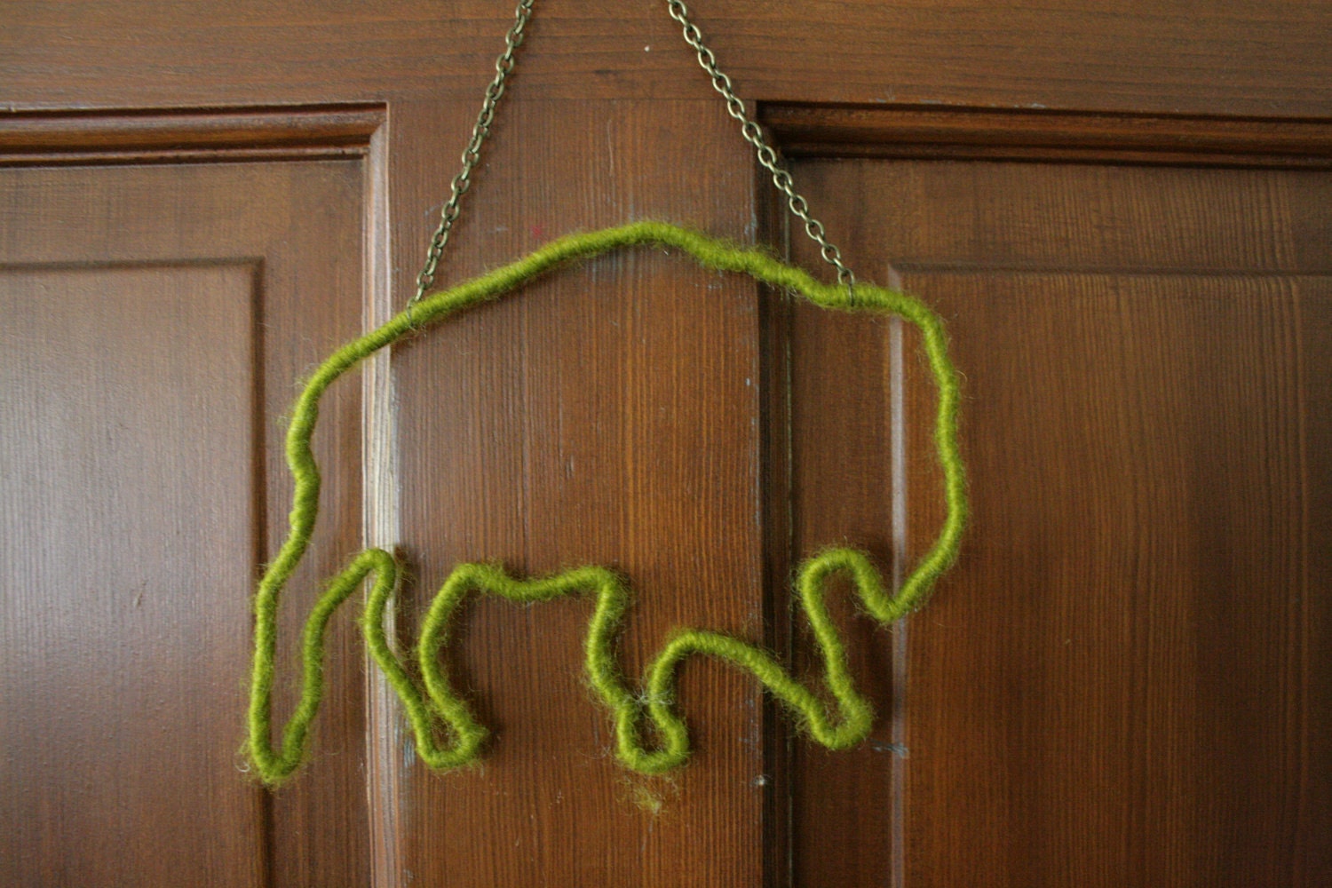 Avocade Buffalo Outline Wall Hanging by AFineTangle