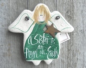 Sister Gift Angel Handpainted Salt Dough Ornament