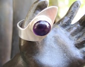 Sterling Silver Ring with Amethyst