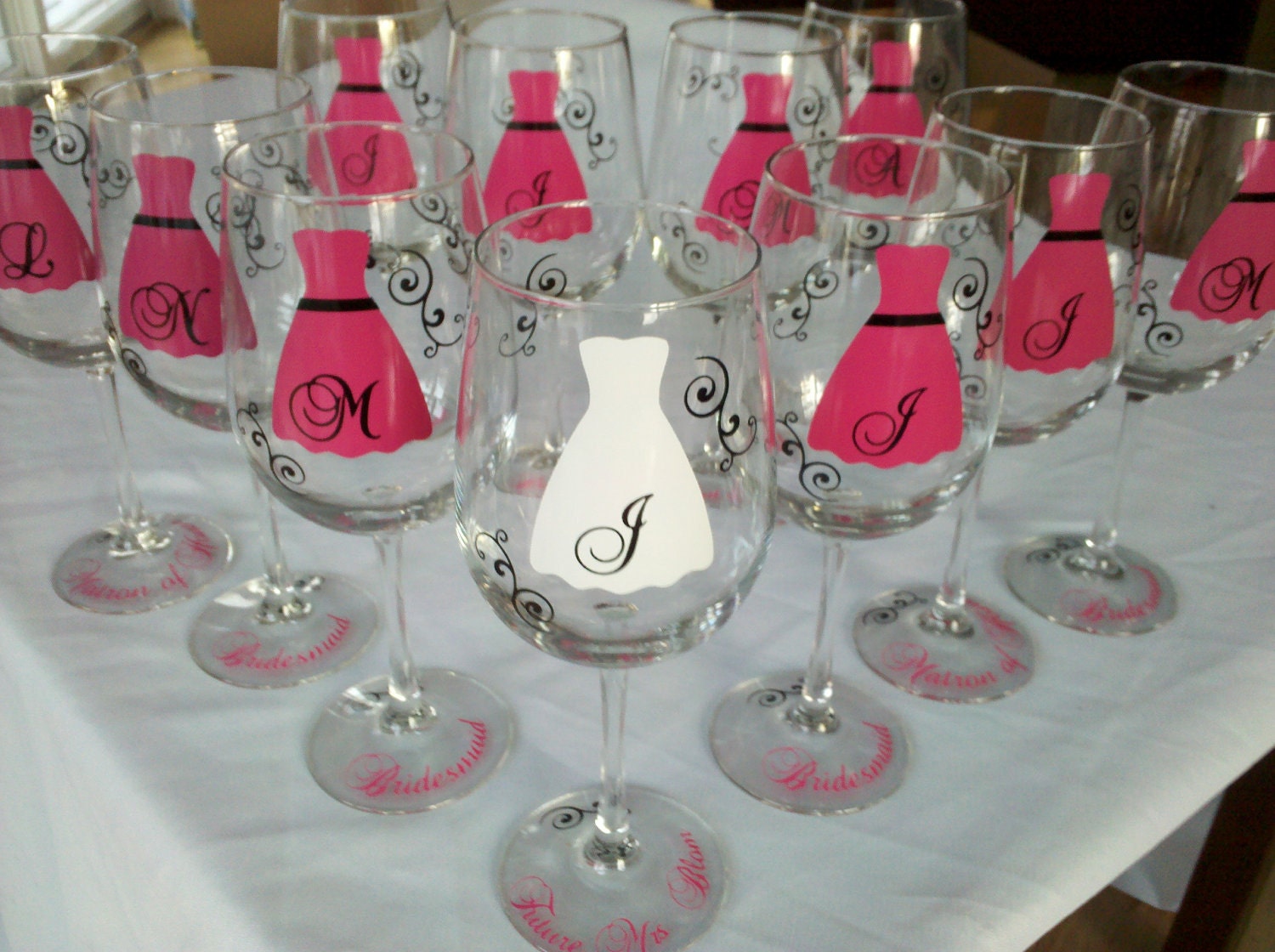 Custom listing for leslieratekin , 11 mustache mugs, 4 wine glasses