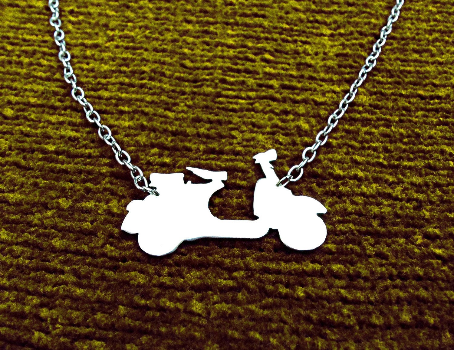 Vespa Scooter Necklace