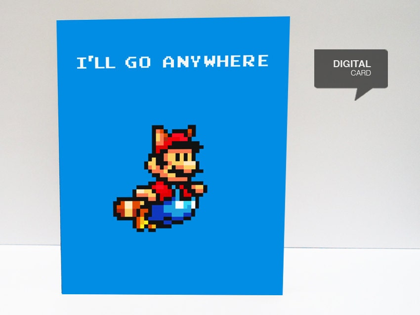 Super Mario Love  Valentine's Day Love Printable Card